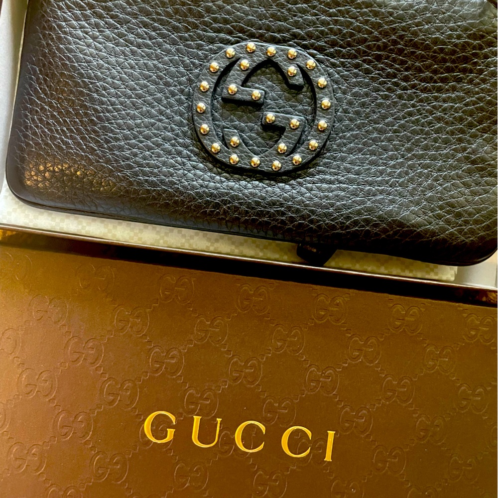 Gucci Soho Studded Clutch
